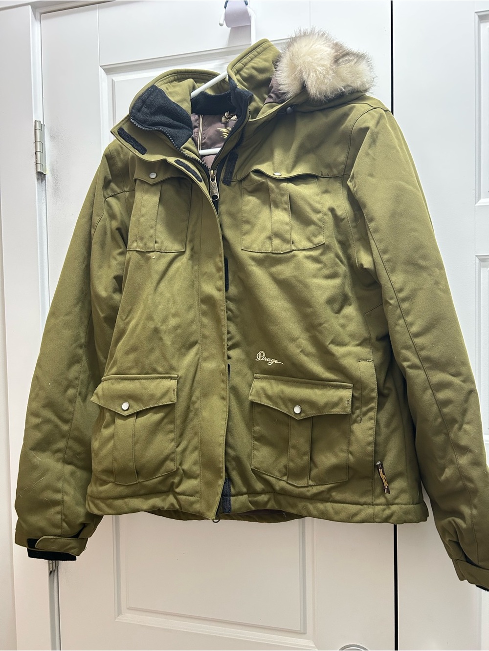 Orage Winter Jacket with Faux Fur collar